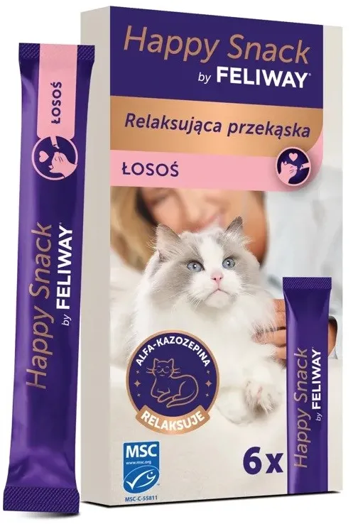 CEVA Feliway Happy snack Salmon - cat treats - 6x15g