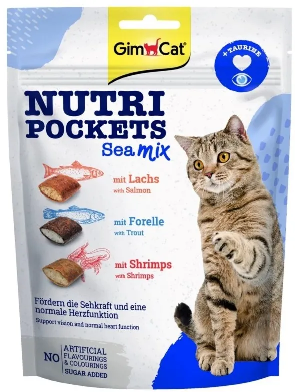 GIMCAT Nutri Pockets Sea mix – cat treat – 150g
