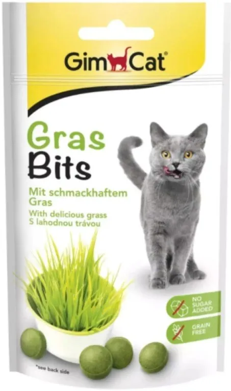 GIMCAT GrasBits Crunchy Grass Bites – cat treat – 425g