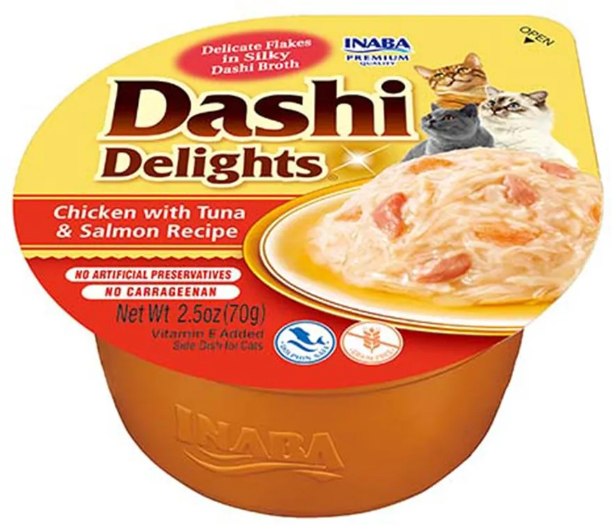 INABA Dashi Delights chicken tuna & salmon bouillon - cat treat - 70g