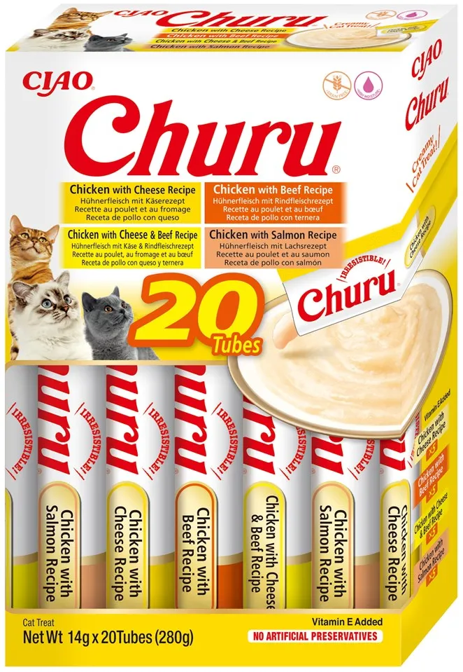INABA Churu Variety box Chicken and beef - cat treats - 20 x 14g
