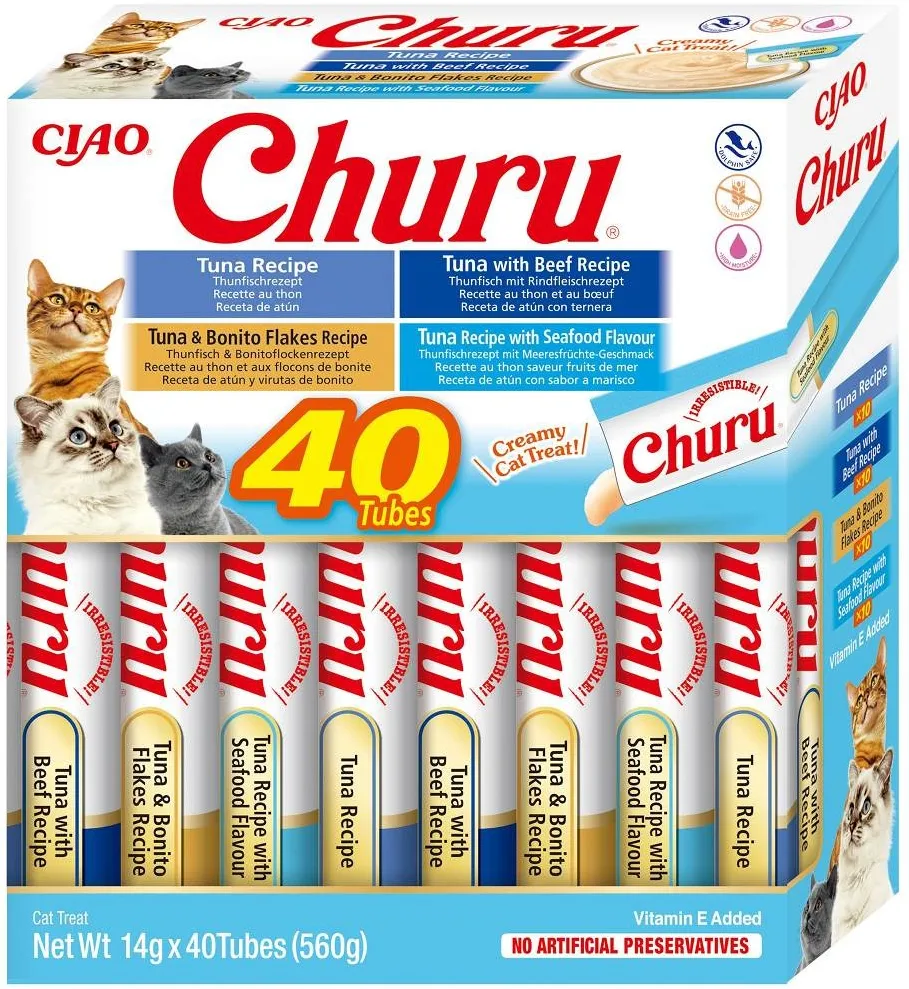 INABA Churu Variety box Tuna - cat treats - 40 x 14g