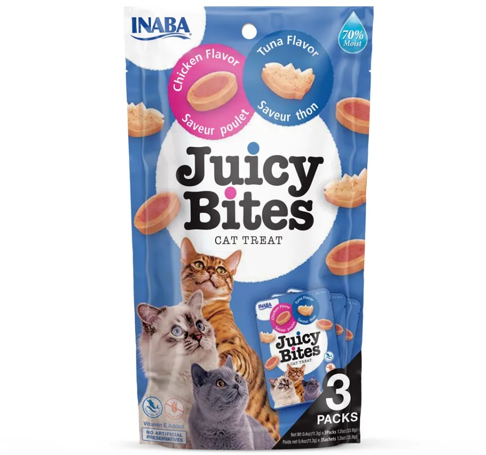 INABA Juicy Bites Chicken and tuna - cat treats - 3 x 11g