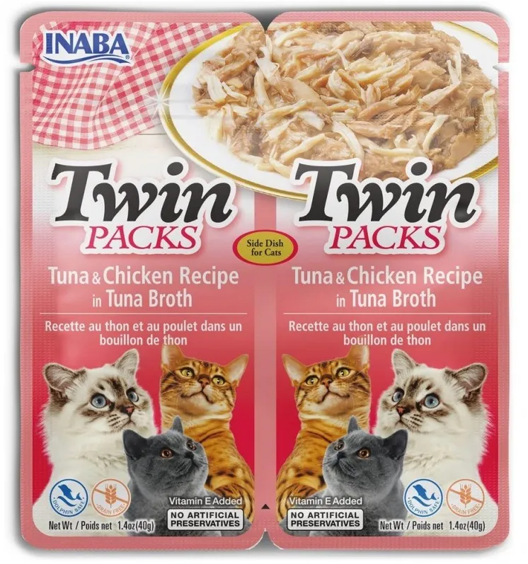 INABA CAT Twin Tuna with Chicken in Broth – cat treat – 2x40g