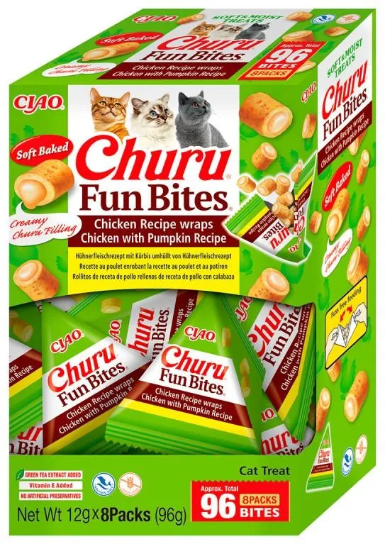 INABA Churu Fun Bites Chicken and pumpkin - cat treats - 8x12g