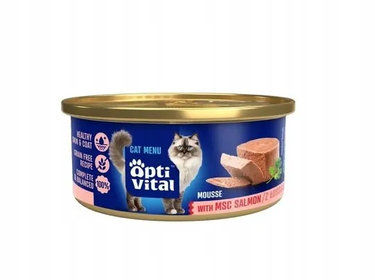 OPTIVITAL Mousse Salmon - wet cat food - 85g