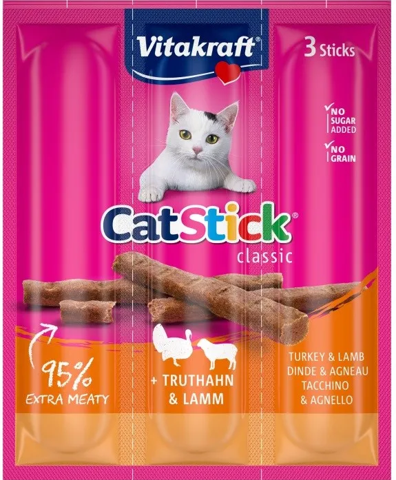 VITAKRAFT Cat Stick Turkey and lamb - cat treats - 18 g