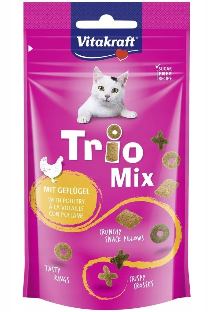 VITAKRAFT Trio Mix Poultry - cat treats - 60g