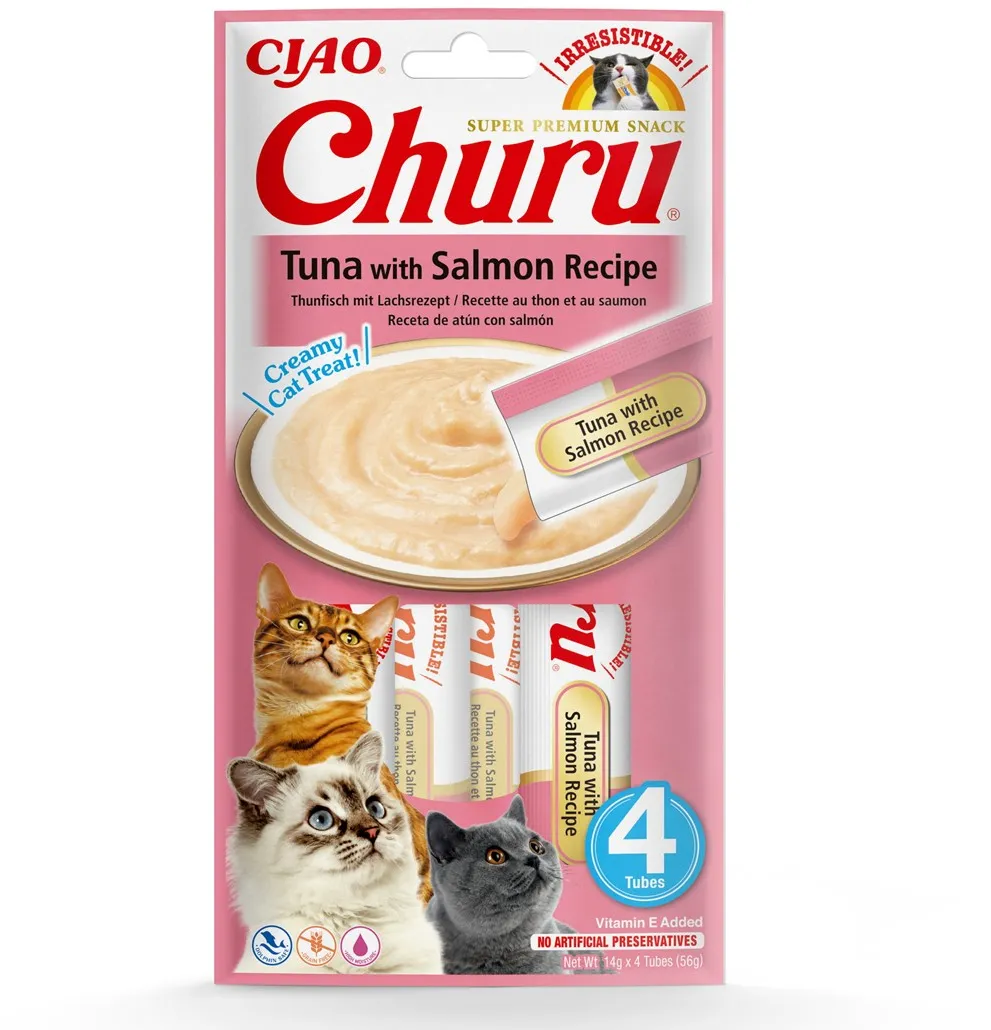 INABA Churu Tuna with salmon - cat treats - 4x14 g