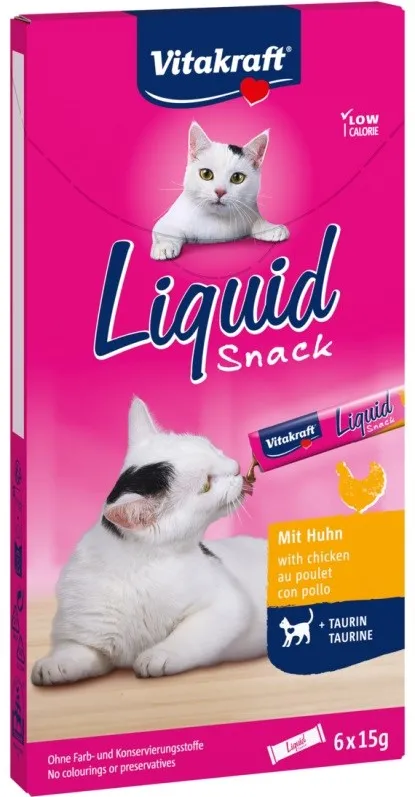VITAKRAFT Liquid Snack Chicken - cat treats - 6 x 15g