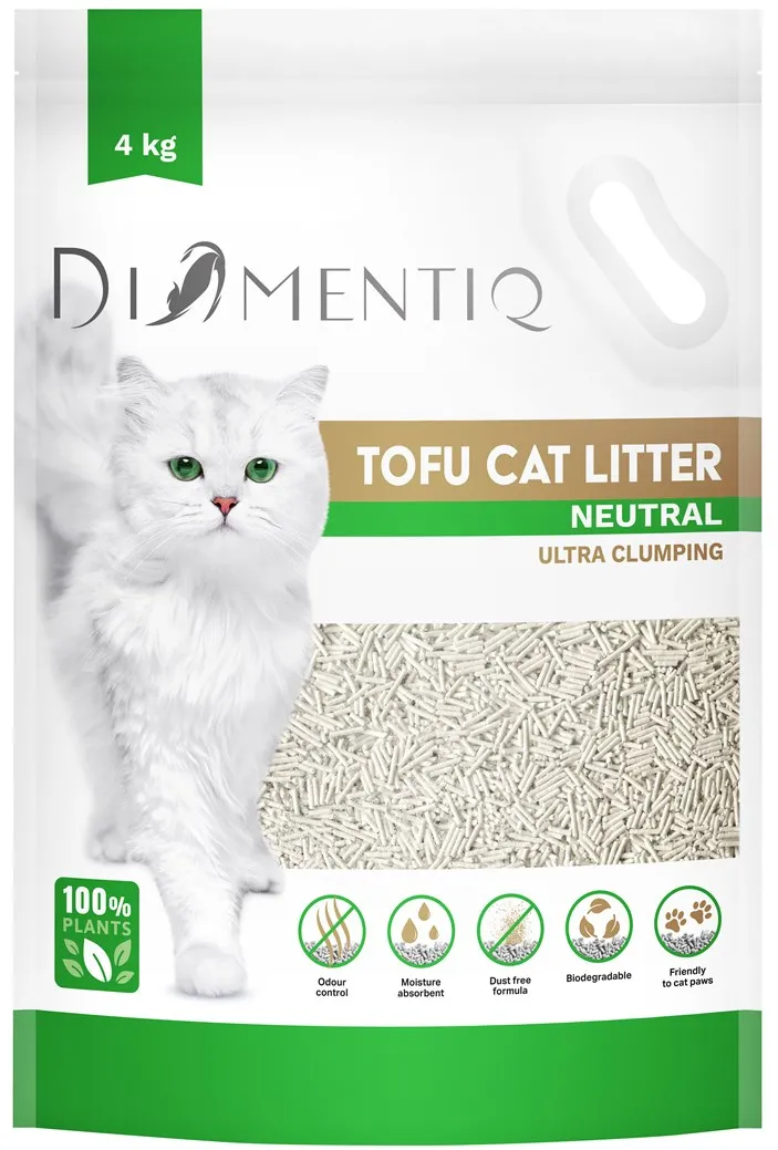 DIAMENTIQ Tofu Neutral Ultra clumping - plant-based litter - 4kg