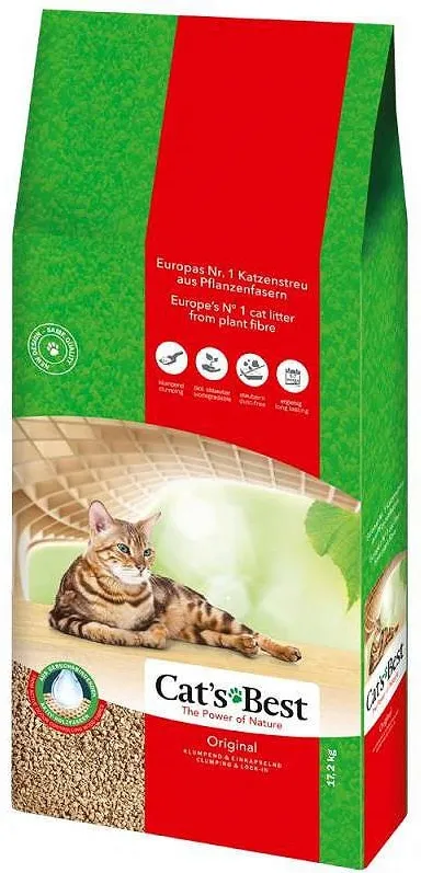 Cat's Best Eco Plus Original - Wooden Cat Litter - 30l