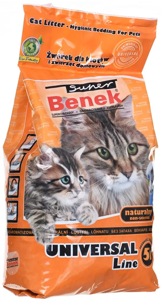SUPER BENEK UNIVERSAL Cat litter Bentonite grit Natural 5 l