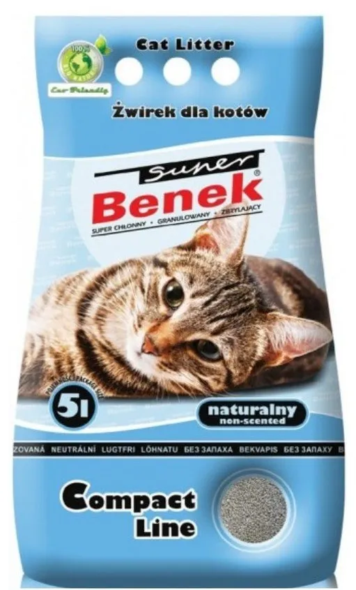 Certech Super Benek Compact Natural - Cat Litter Clumping 5 l