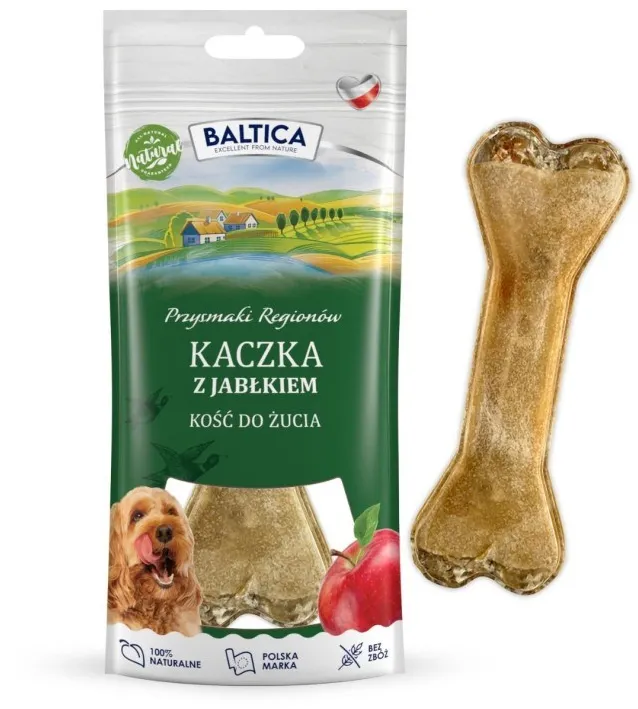 BALTICA Przysmaki regionów Chewing bone Duck with apple - dog treat - 1