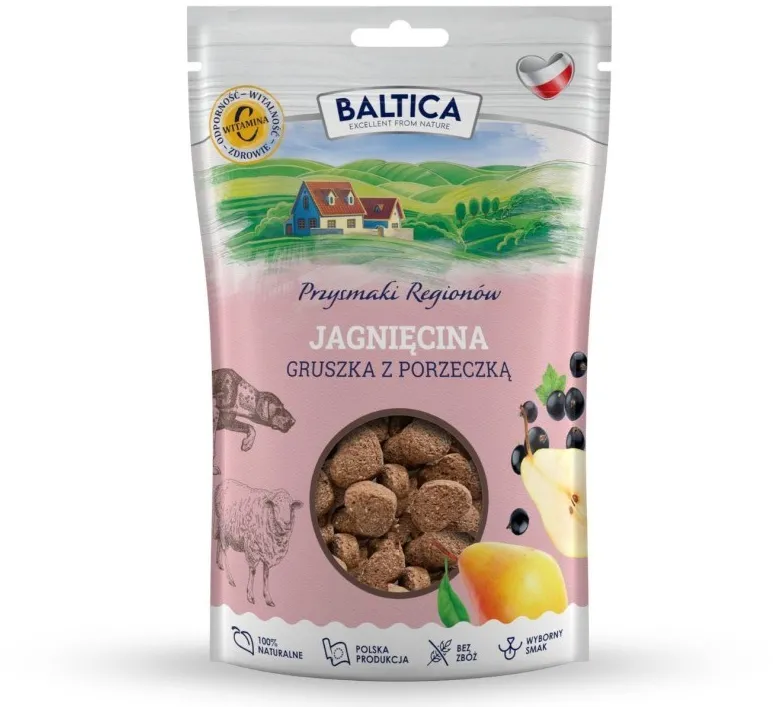 BALTICA Przysmaki regionów Lamb with pear and mint - dog treat - 100g