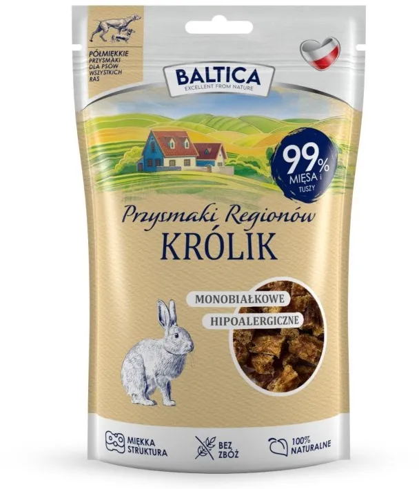 BALTICA Przysmaki regionów Monoprotein Rabbit - dog treat - 80g