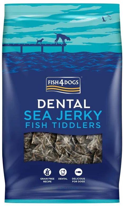 FISH4DOGS Dental Sea Jerky Fish Tiddlers - dog treat - 575g