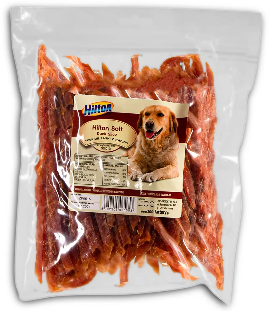 HILTON Soft Duck Slice - Dog treat - 500 g