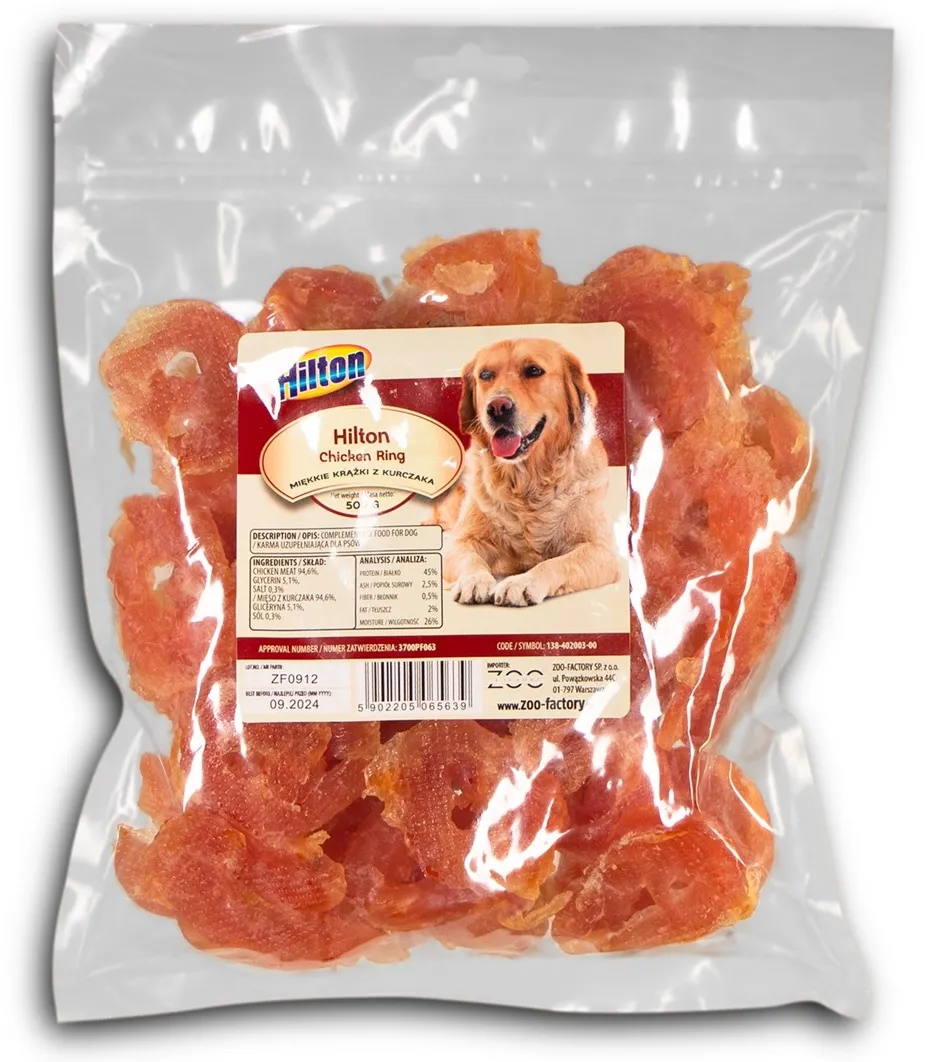 HILTON Soft Chicken Ring - Dog treat - 500 g
