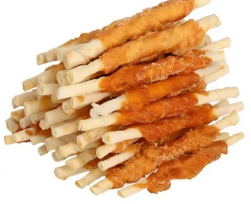HILTON Chicken wrap white rawhide stick - Dog treat - 500 g