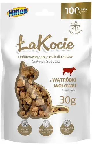 HILTON ŁaKocie Freeze dried beef liver - cat treats - 30g