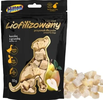 HILTON Freeze-dried treats with duck and pear - dog treat - 50g