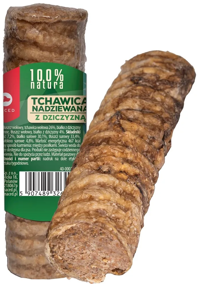 MACED Trachea stuffed with venison - chew for dog - 120g