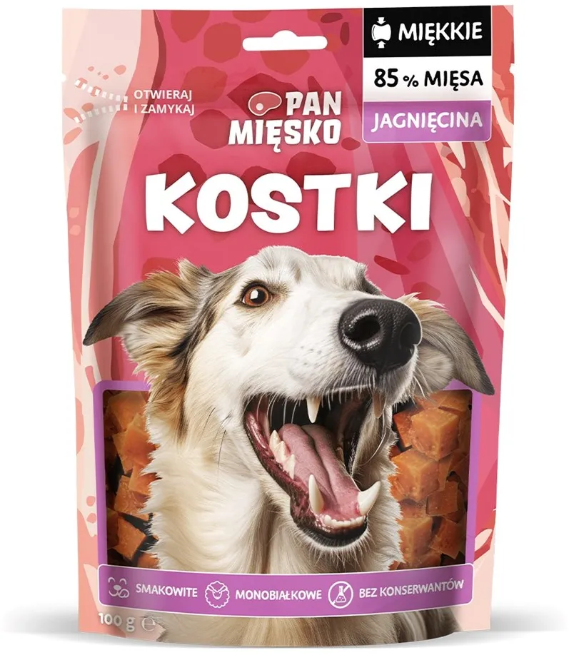 PAN MIĘSKO Squares Lamb - dog treat - 100g