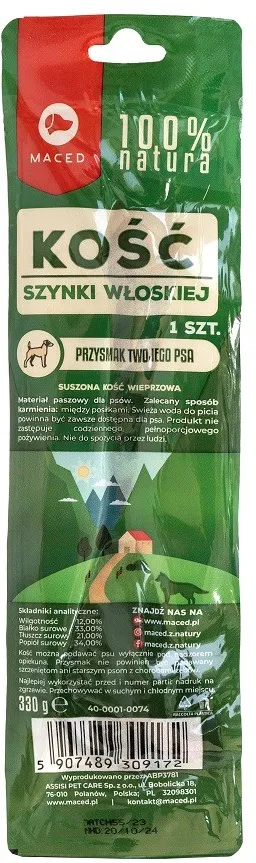 MACED Parma ham bone - dog chew - 330g