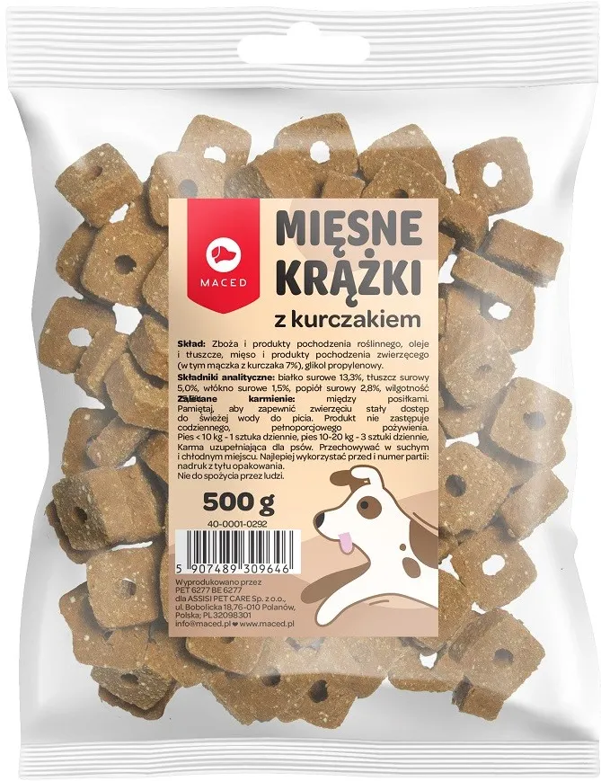 MACED Meat discs with chicken for dog- 500 g