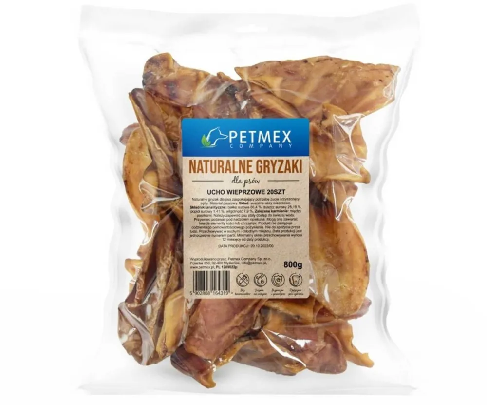 PETMEX Pork ear - dog chew - 20 pcs.
