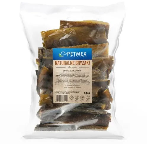 PETMEX Wild boar skin - dog treat - 500g