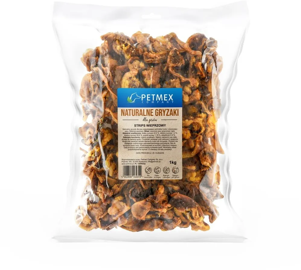 PETMEX Pork Strips - dog treat - 1kg