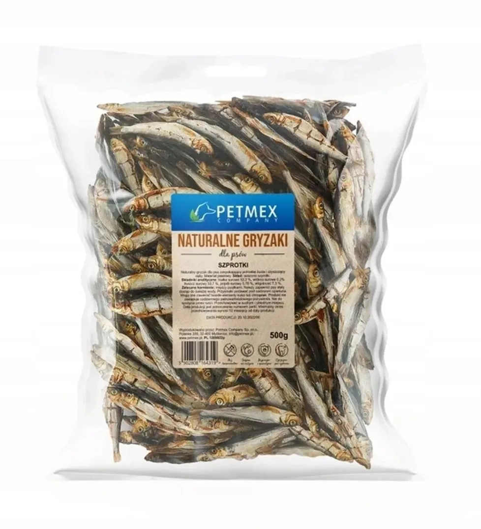 PETMEX Dried sprats - dog treat - 500g