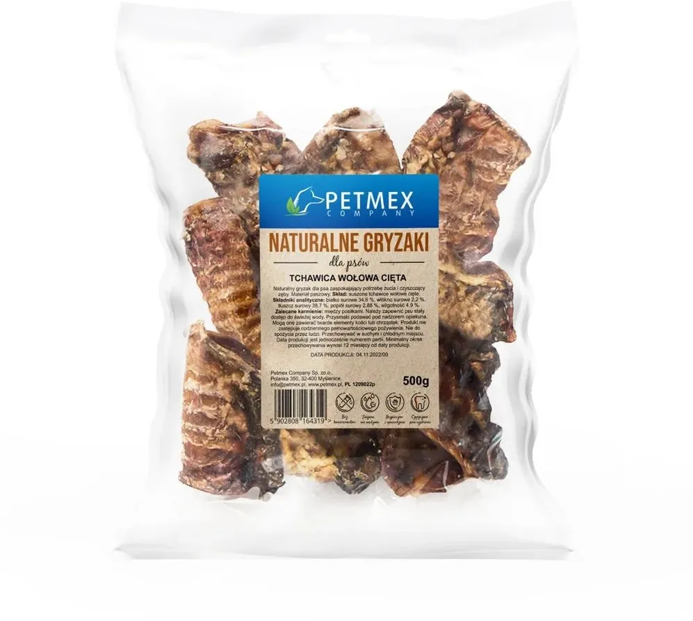 PETMEX beef trachea – dog treat – 500g