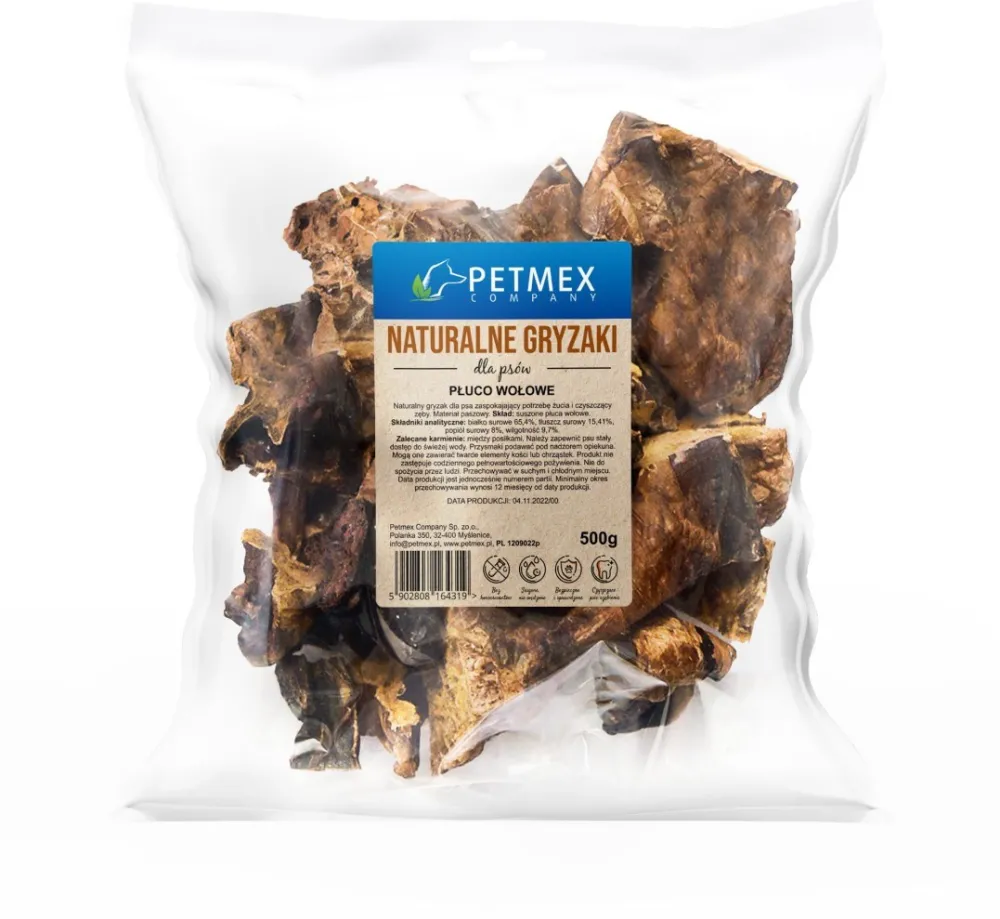 PETMEX Beef lung - dog treat - 500g