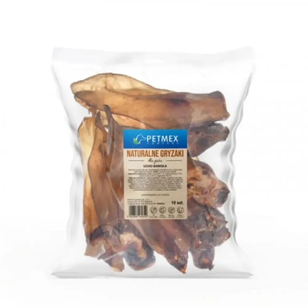 PETMEX buffalo ear with ring – dog treat – 10pcs