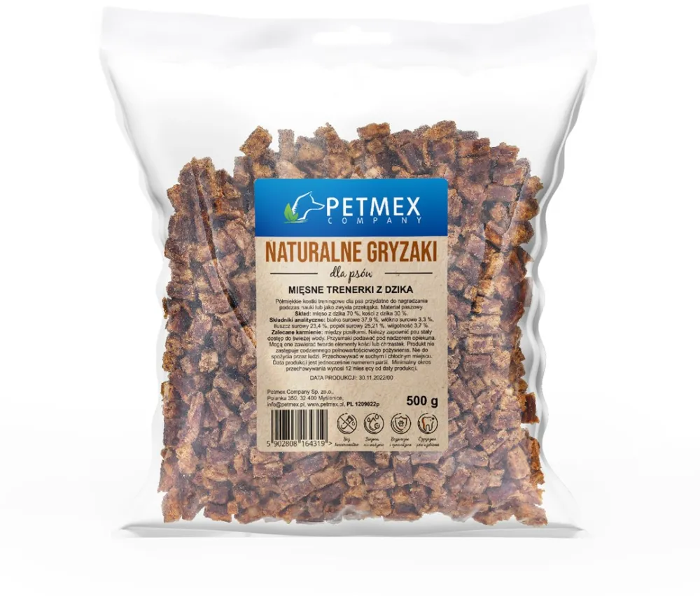 PETMEX Wild boar meat treats - dog treat - 500g
