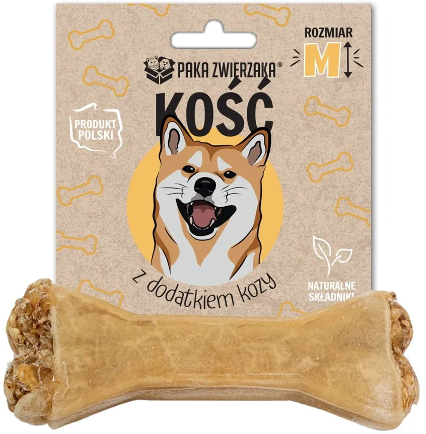 PAKA ZWIERZAKA Bone with goat M 12 cm - dog treat - 55g