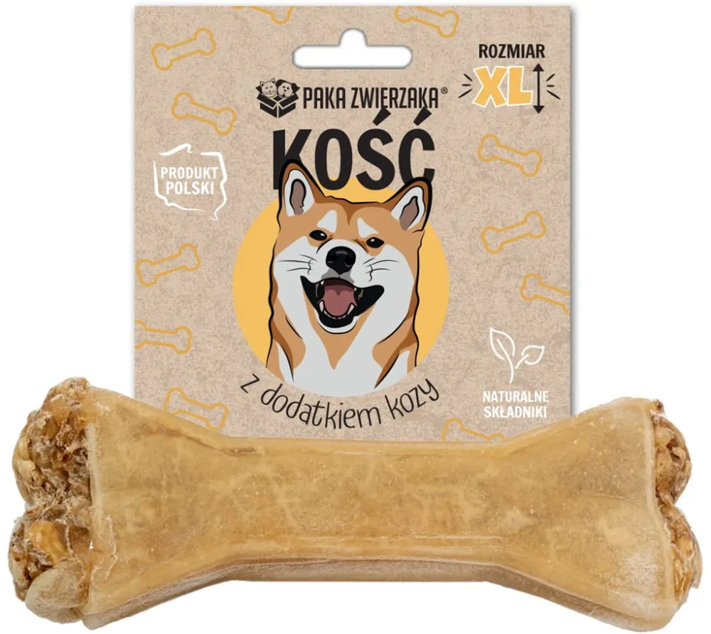 PAKA ZWIERZAKA Bone with goat XL 17 cm - dog treat - 115g