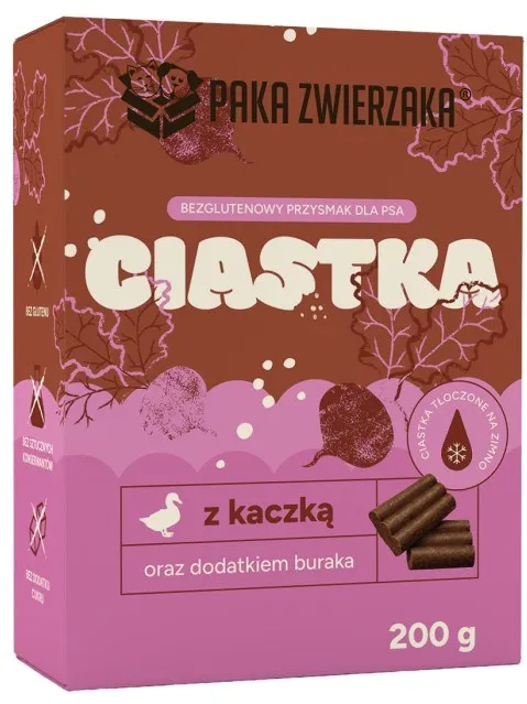 PAKA ZWIERZAKA Duck with beetroot – dog treat – 200g
