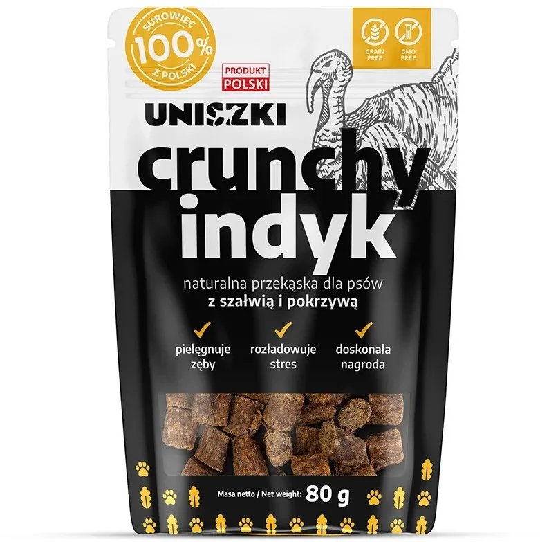 UNISZKI Crunchy Turkey with Sage and Nettle - Dog Treat - 80g