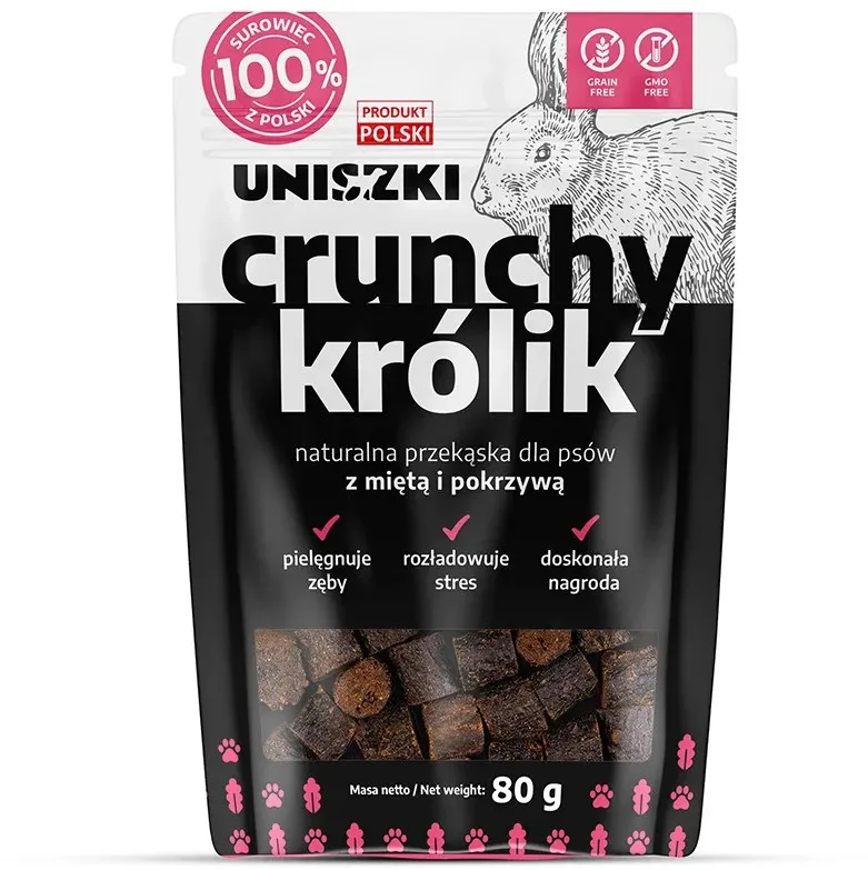 UNISZKI Crunchy Rabbit with Mint and Nettle - Dog Treat - 80g