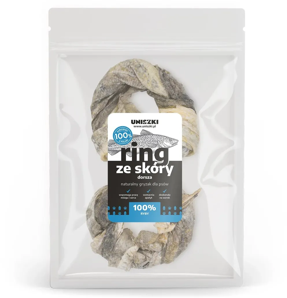 UNISZKI Cod Skin Ring – Dog Treat – 2 pcs