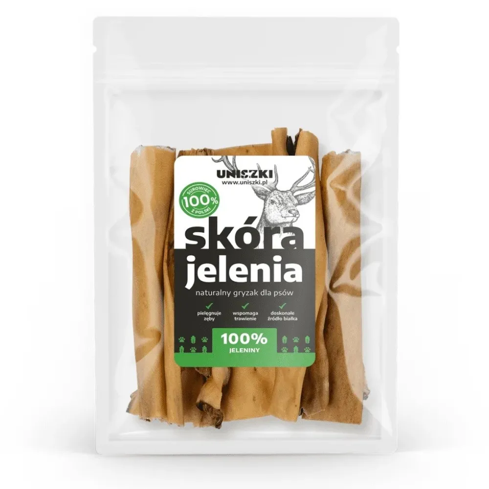 UNISZKI Deer skin - dog treat - 100g