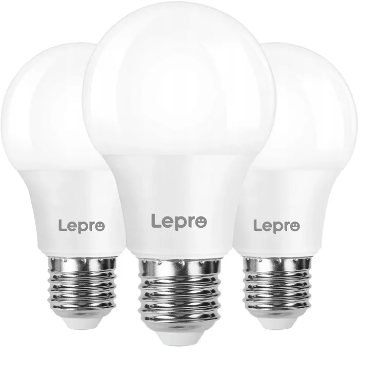 Bec LED LEPRO 100089-WW-EU-3, E27, A60, 8,5 W (60 W), 806 lm, 2700 K (alb cald), 180°, pachet de 3 bucăți