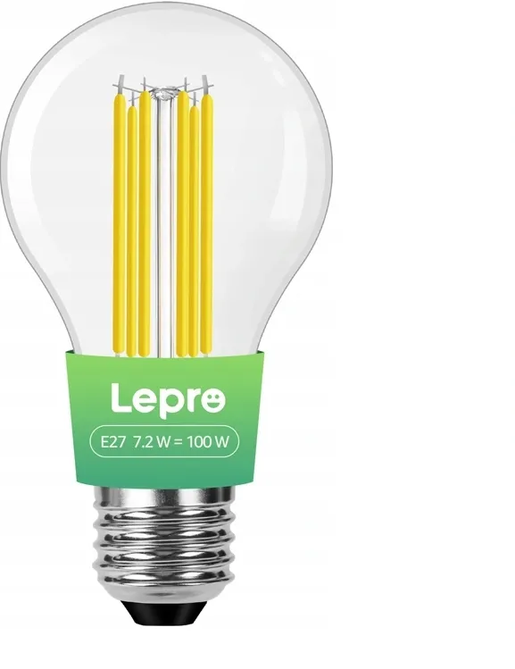 Bec LED cu filament LEPRO 100094-WW-EU, soclu E27, 7,2 W (100 W), 1521 lm, 2700 K, clasa A