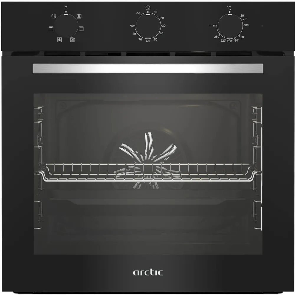 Cuptor electric ARVIE1110BD, 71l, Clasa A, 6 functii, AeroCooking, Control mecanic, Aqua Drop Clean, Negru