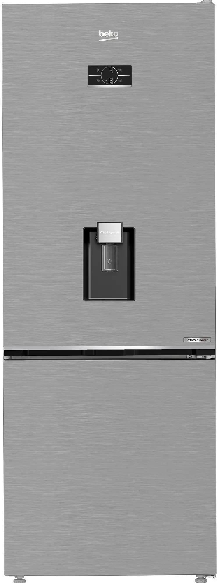 Combina frigorifica B3RCNE564HDXB1, No Frost, 490 l, Mod Vacanta, Touch Control, Iluminare LED, Culoare Inox, Clasa E